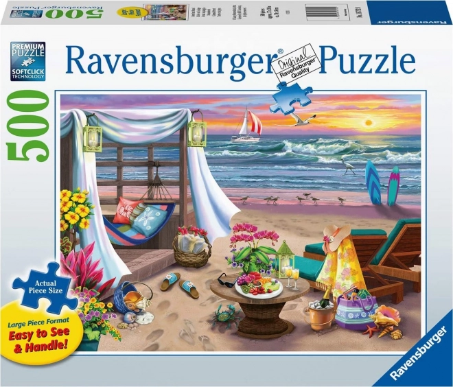 Puzzle XXL 500 pezzi Spiaggia Cabana