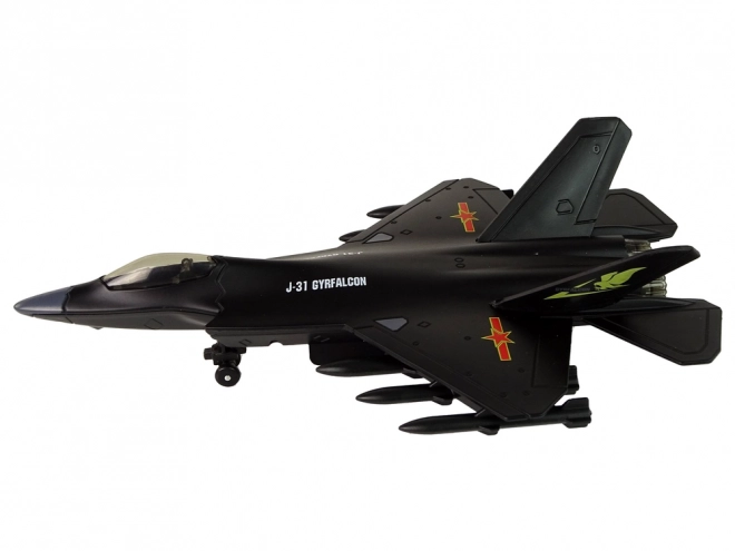 modello di aereo ad attrito nero 1:72