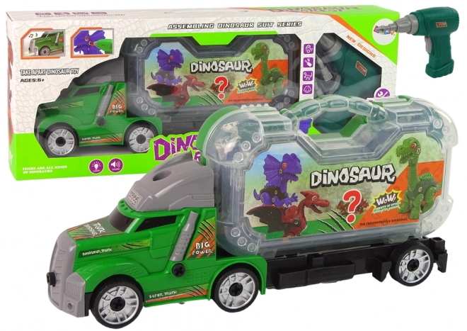 Set camion da smontare con dinosauro e trapano fai-da-te