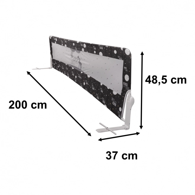 Barriera protettiva per letto 200 cm nera