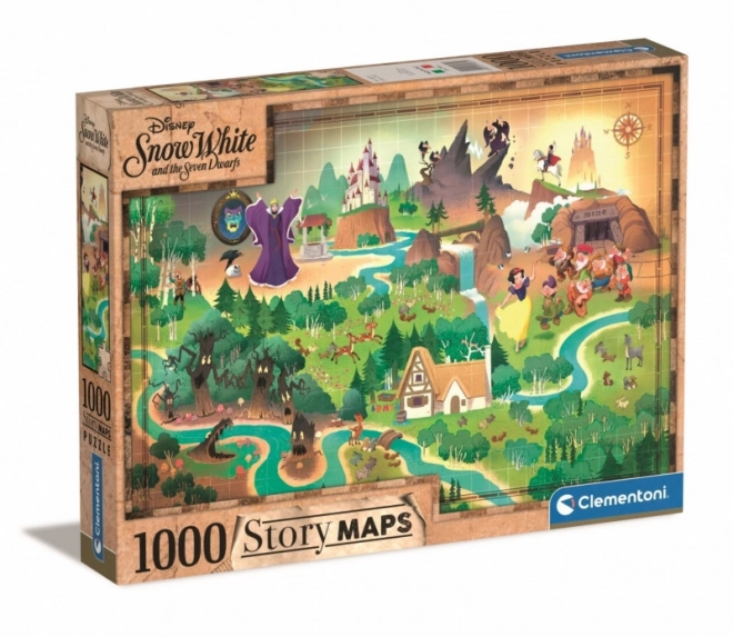 Puzzle 1000 pezzi Mappa Fiabe Biancaneve