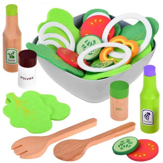 Set insalata in legno per bambini