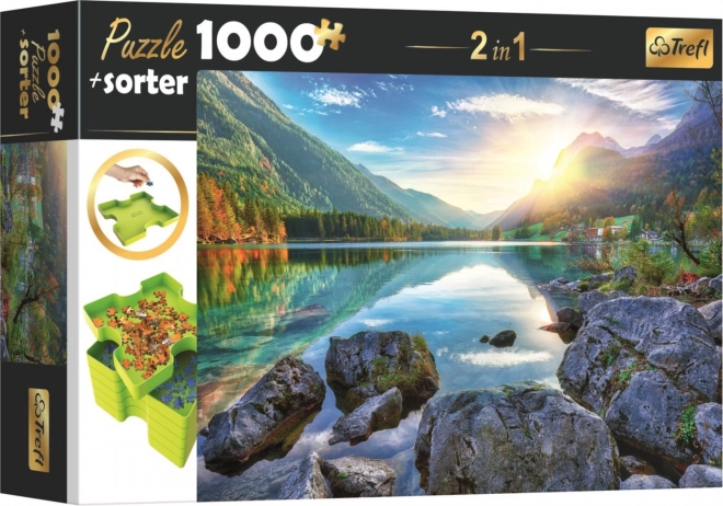 Puzzle con smistatore 2 in 1 Lago Hintersee, Germania 1000 Pezzi