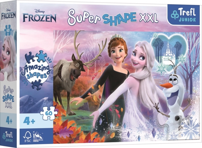 Puzzle Super Shape XXL Frozen 2: Sorelle Danzanti 60 Pezzi