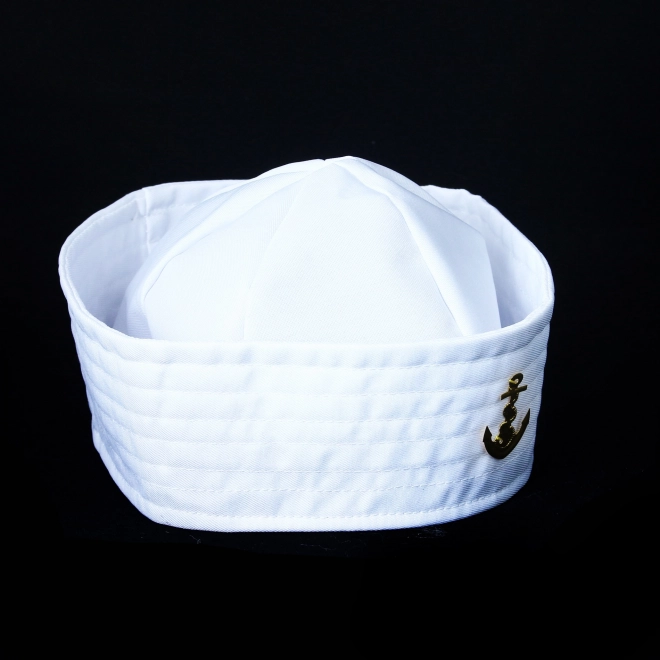 Cappello da marinaio bianco con ancora per adulti