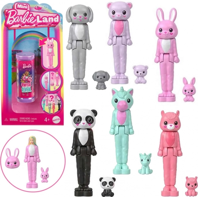 Barbie Mini Barbieland Cutie Reveal Bambola e Animaletto