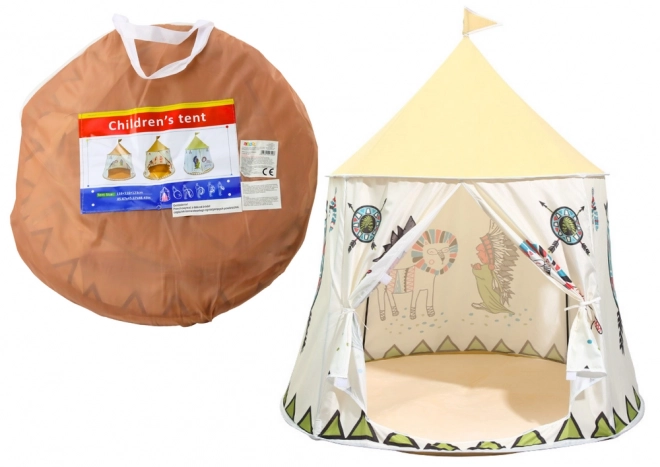 Tipi per bambini beige 125 cm