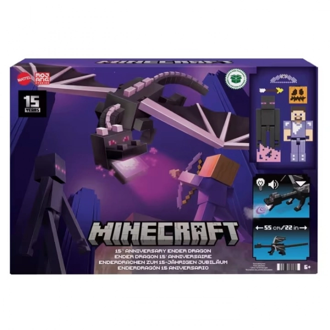 Set di figure Minecraft Drago dell'End 15° Anniversario