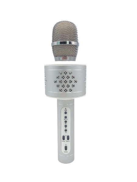 Microfono karaoke con Bluetooth argento – Argento