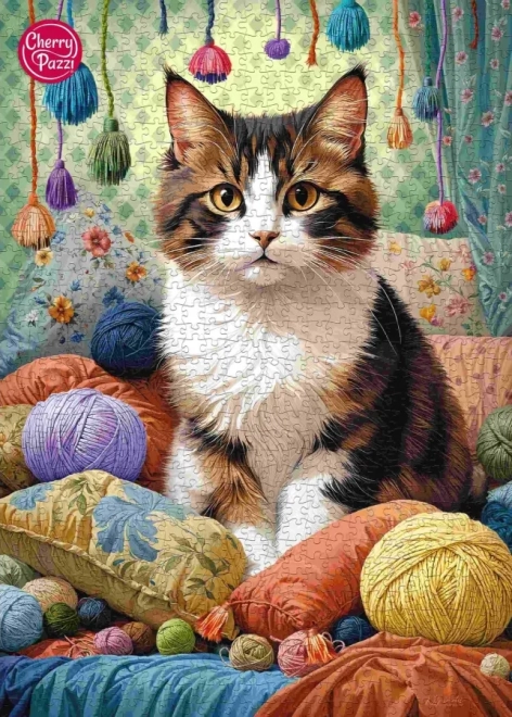 Puzzle Cherry Pazzi Gatto nel Filo