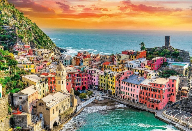 Puzzle Tramonto Romantico Vernazza, Liguria