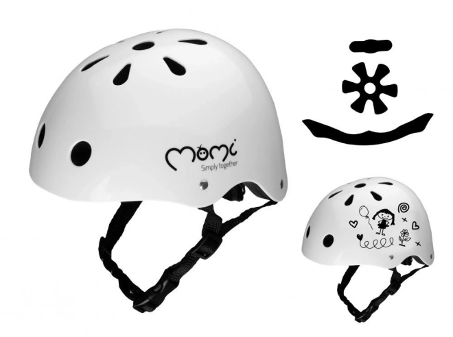 Casco per bambini MoMi Mimi bianco