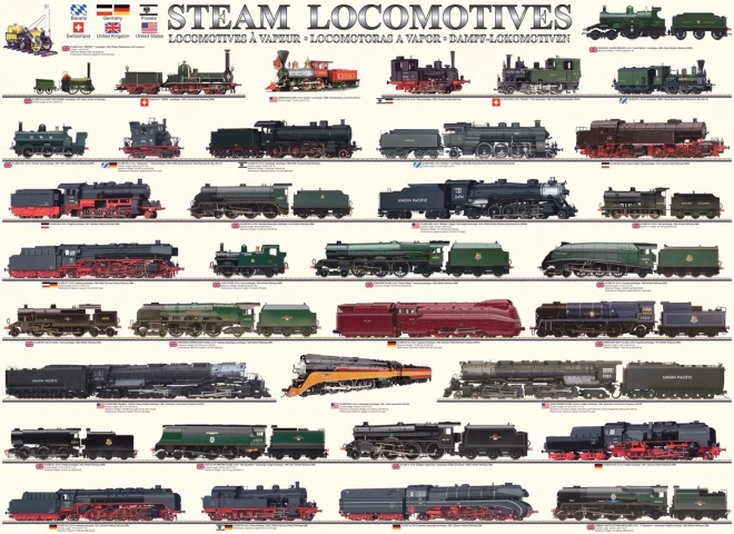 Puzzle locomotive a vapore 1000 pezzi