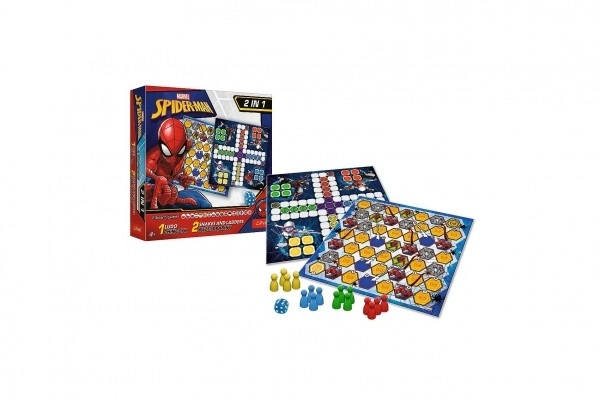 Set di giochi 2 in 1 L'Impiccato e Scale con Spider-Man in scatola 25x25x5,5 cm