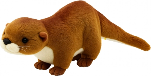 Lontra di peluche morbida marrone-bianco 50 cm