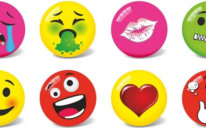 Palla con faccia per bambini - piccolo 11 cm