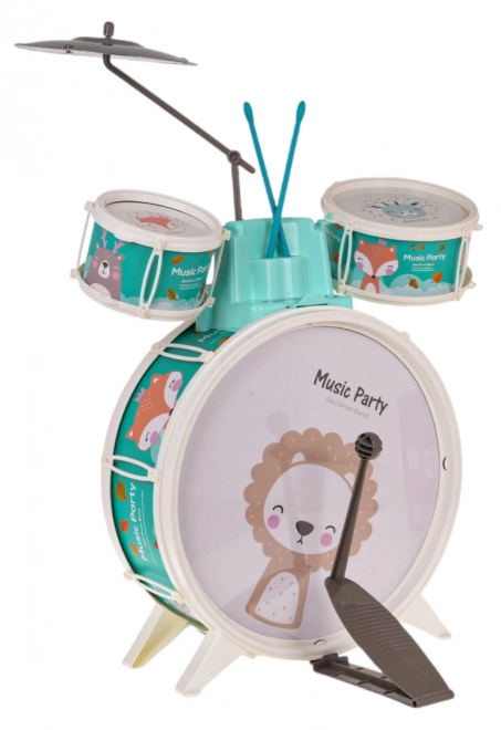 Batteria per Bambini Leone Musicale Blu