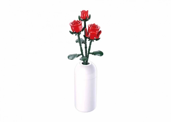 Rosa rossa in vaso Sluban