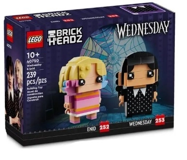 Costruzioni BrickHeadz Wednesday e Enid