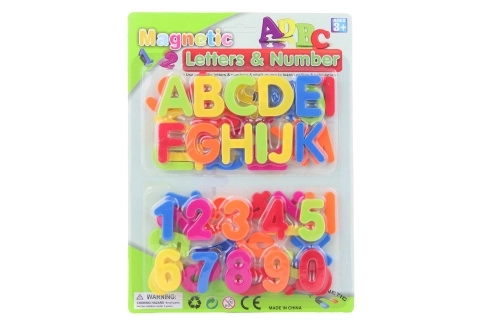 Lettere e numeri magnetici carta