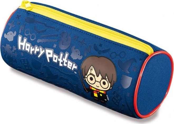 Astuccio scolastico ovale Harry Potter blu