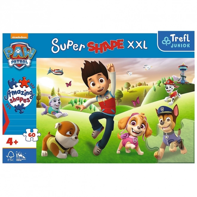 Puzzle Super Shape XXL PAW Patrol con 60 pezzi