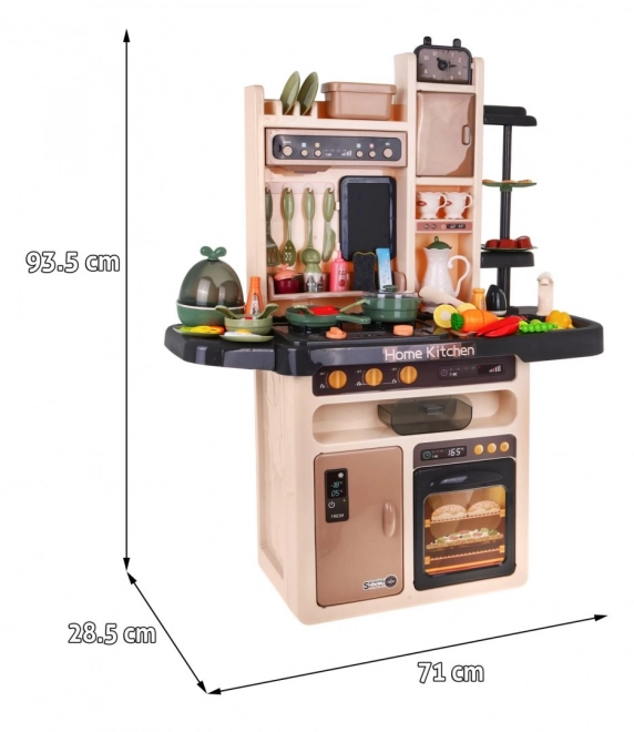 Cucina multifunzione per bambini con rubinetto e piano cottura interattivo