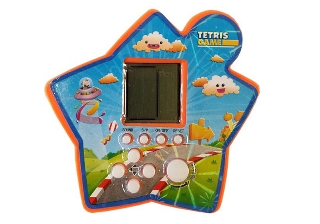 Gioco Elettronico Portatile a Forma di Stella Tetris Arancione