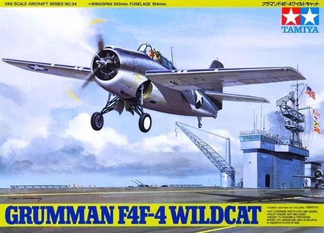 Modello in plastica Grumman F4F-4 Wildcat