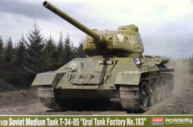 Modello in plastica T-34/85 Fabbrica Ural Tank No. 183 CZ