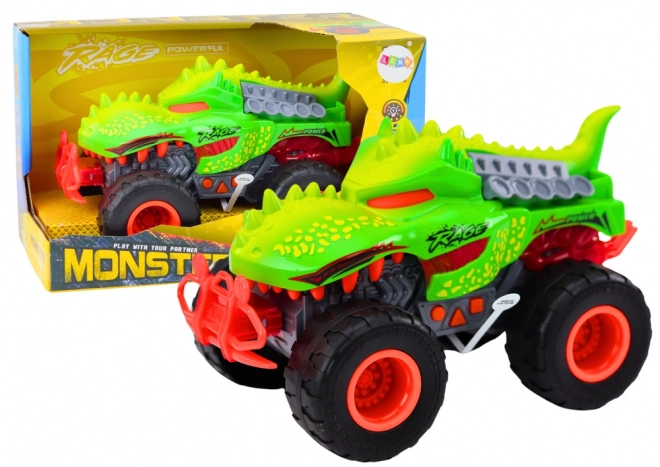 Auto Fuoristrada Dinosauro T-Rex con Luci e Suoni Verde