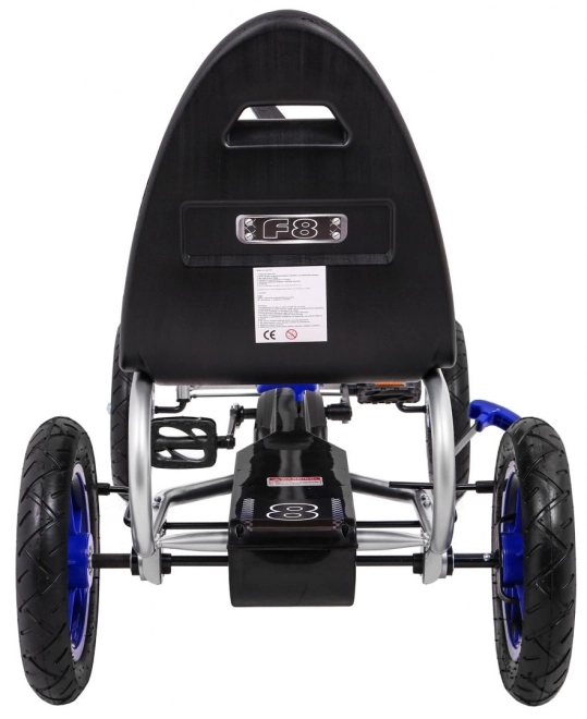 Go-kart Full Ahead AIR con pedali per bambini 3+ Blu + Regolazione sedile + Ruote gonfiabili + Freno a mano