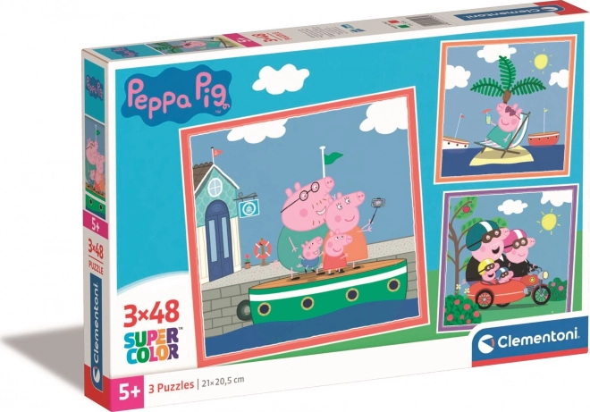 Puzzle Peppa Pig 3x48 pezzi