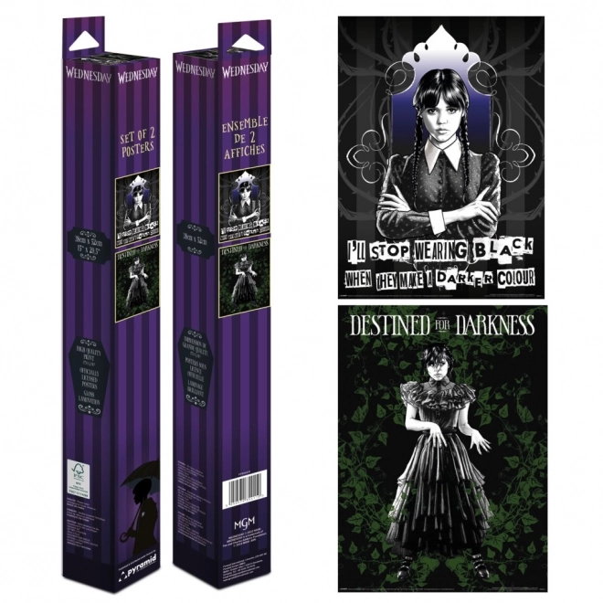 Set di mini poster Mercoledì (2 pezzi)