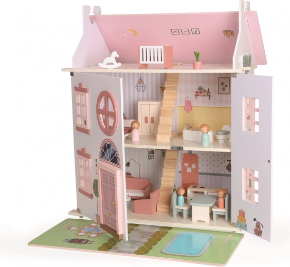 Un tetto che si trasforma in giardino con piscina