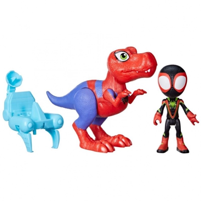 Amici straordinari di Spider-man con dinosauro e accessori