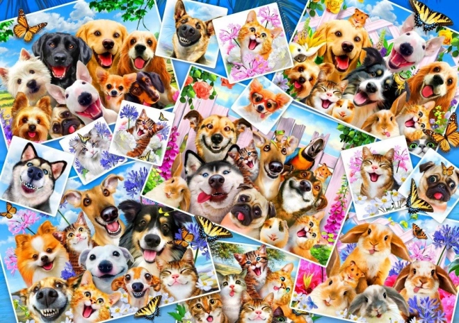 Puzzle Collage Selfie Animali 1000 Pezzi