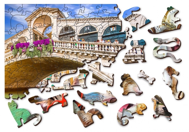 Puzzle di Legno Gatti a Venezia 2 in 1