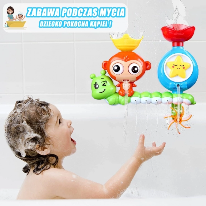Gioco acquatico da bagno scimmietta con bicchiere