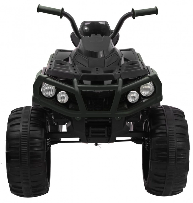 Quad ATV 2,4GHz a batteria per bambini nero + telecomando + ruote EVA + radio MP3 + partenza lenta
