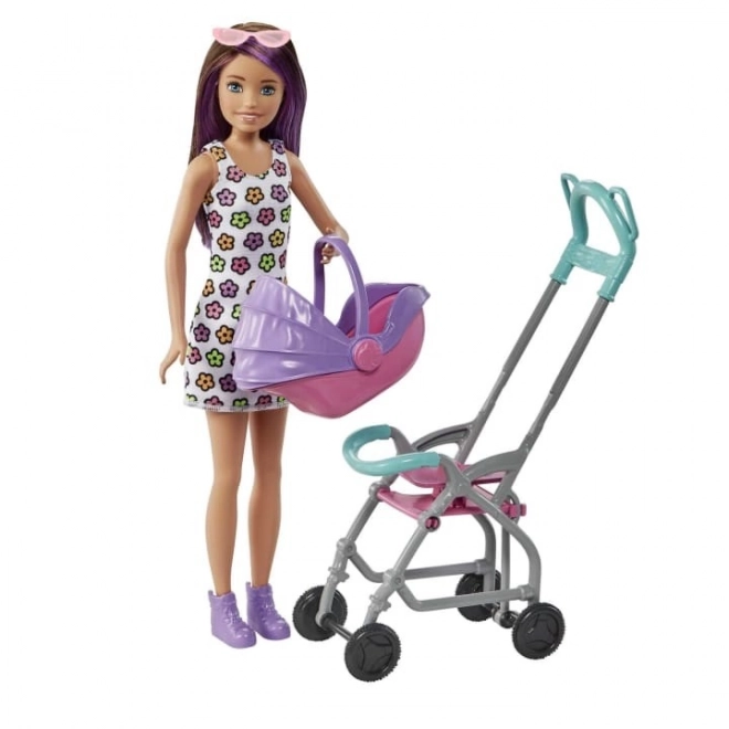 Bambola Barbie Babysitter Skipper Carrozzina + set per neonati