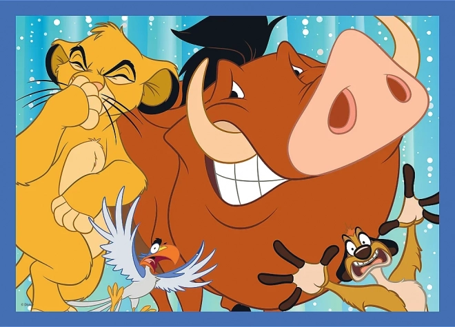 Puzzle Disney 100 anni: Il mondo allegro di Disney 4 in 1