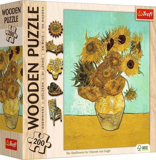 Puzzle in legno 200 pezzi Girasoli di Vincent van Gogh