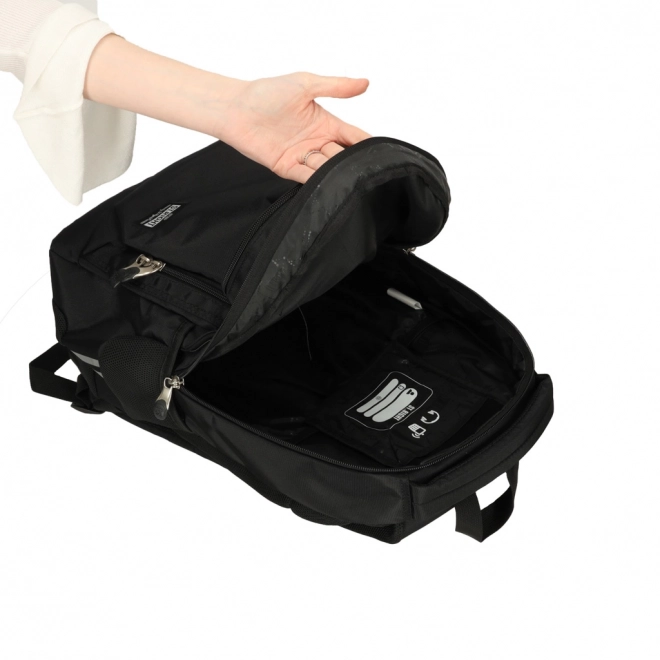 Zaino scuola giovanile tre scomparti St. Right 25L nero