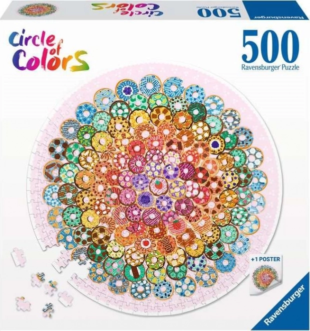 Puzzle 500 Pezzi - Tavolozza di Colori Donuts