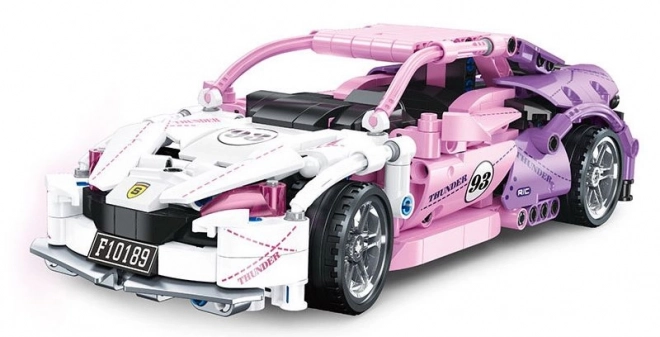 Set costruzioni auto sportiva rosa