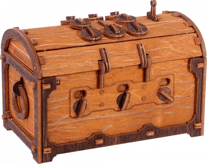 Treasure Chest Escape Room Puzzle 3D in Legno