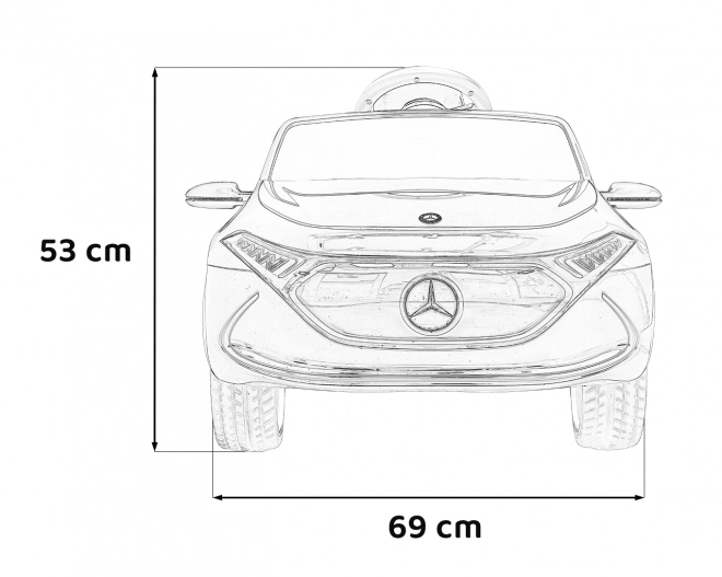Mercedes Benz AMG EQA per bambini nero + Telecomando + Cinture di sicurezza a 5 punti + EVA + Display MP3 + LED
