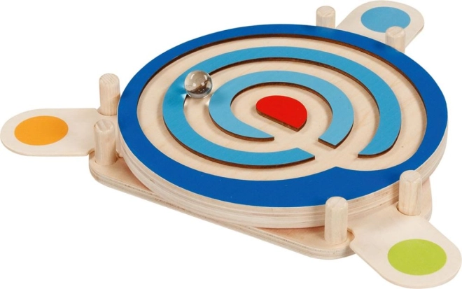 Labirinto circolare colorato per divertimento e apprendimento
