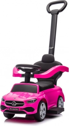 Spingi e cammina con pulsante Mercedes-Benz 3 in 1 rosa